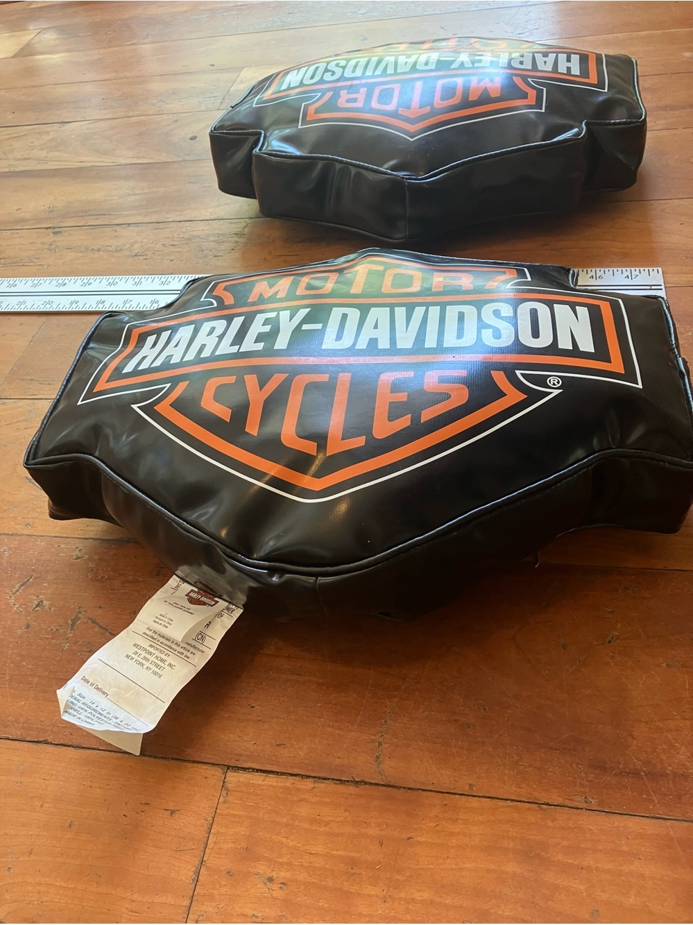 Harley-Davidson Black and Orange Shield Duffel Bag